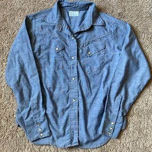 Vintage 70’s pearl snap button up shirt womens medium / large fit western